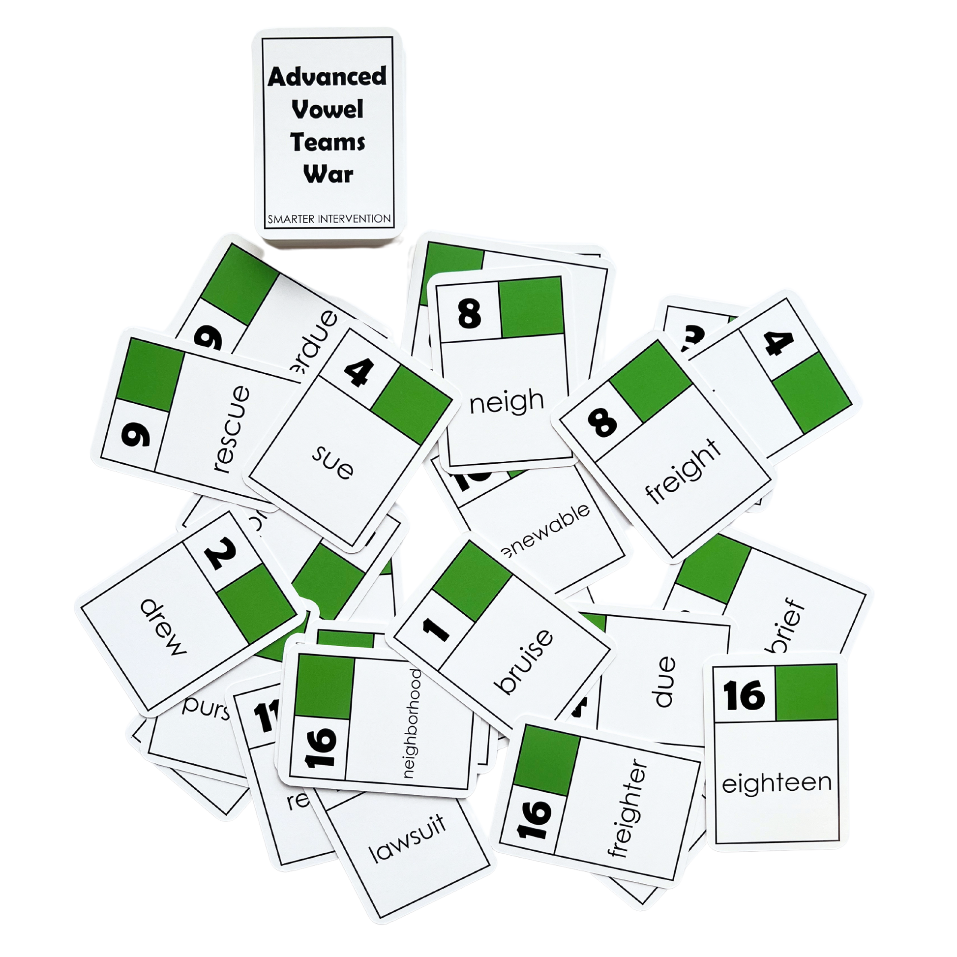 Strengthen phonics skills with the Advanced Vowel Teams War Card Game! Engaging and fun, this game helps students master complex vowel teams. Ideal for classrooms!