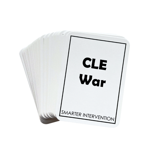 Strengthen reading skills with the CLE War Card Game! This fun, interactive game helps students master CLE patterns. Ideal for groups!