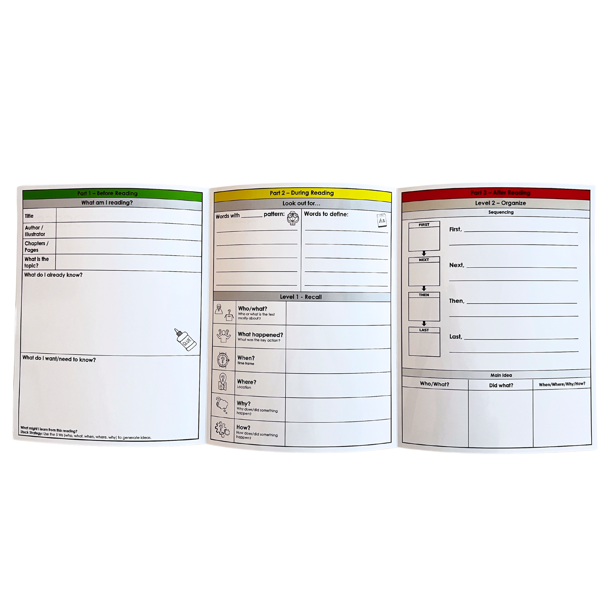 Enhance student comprehension with the Guided Comprehension Folder! This educational tool provides a comprehension framework with prompts for reading success.