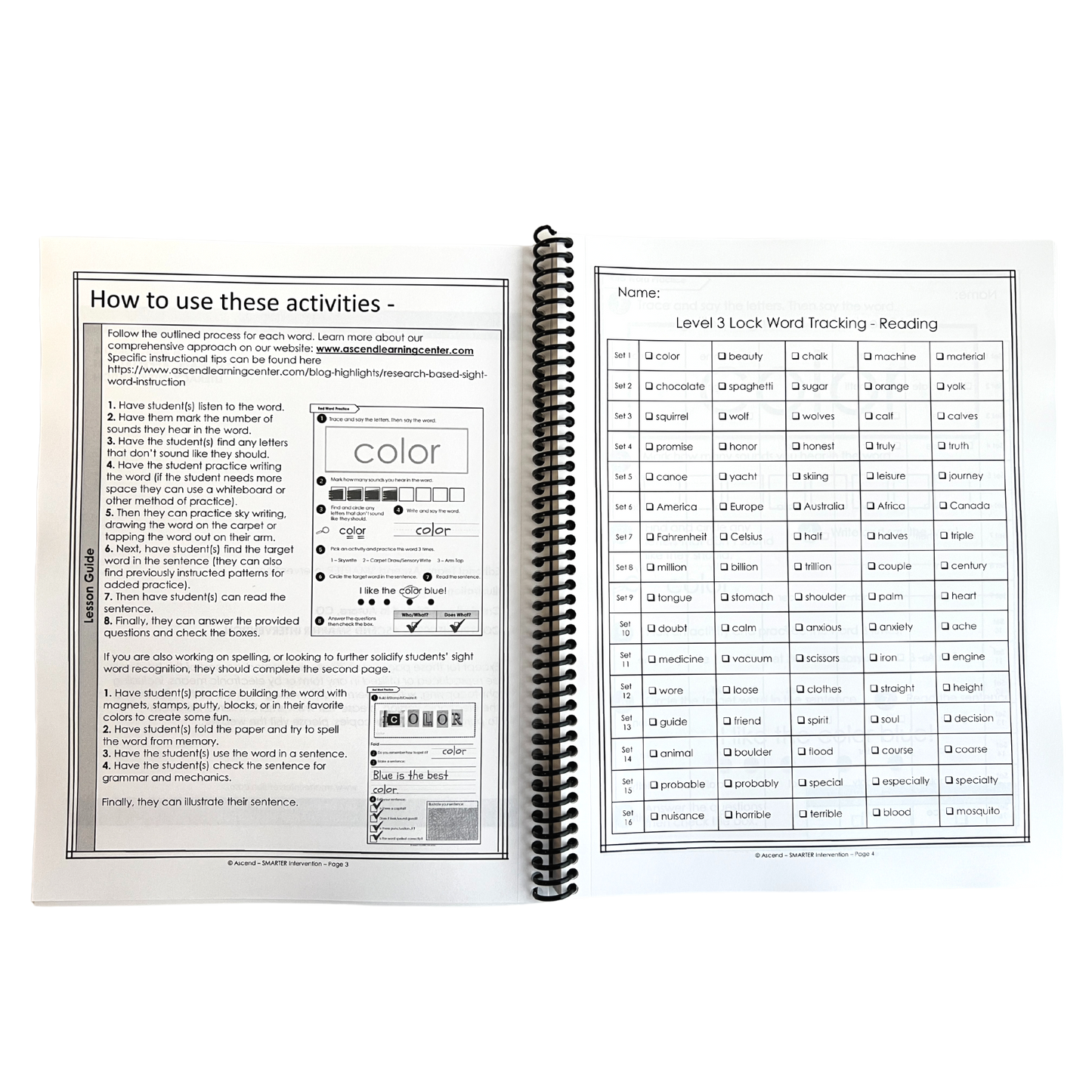 Boost early literacy with the Level 3 Lock Word Activities Workbook! Perfect for elementary students, this workbook helps students build phonics and sight word skills. Ideal for home practice!