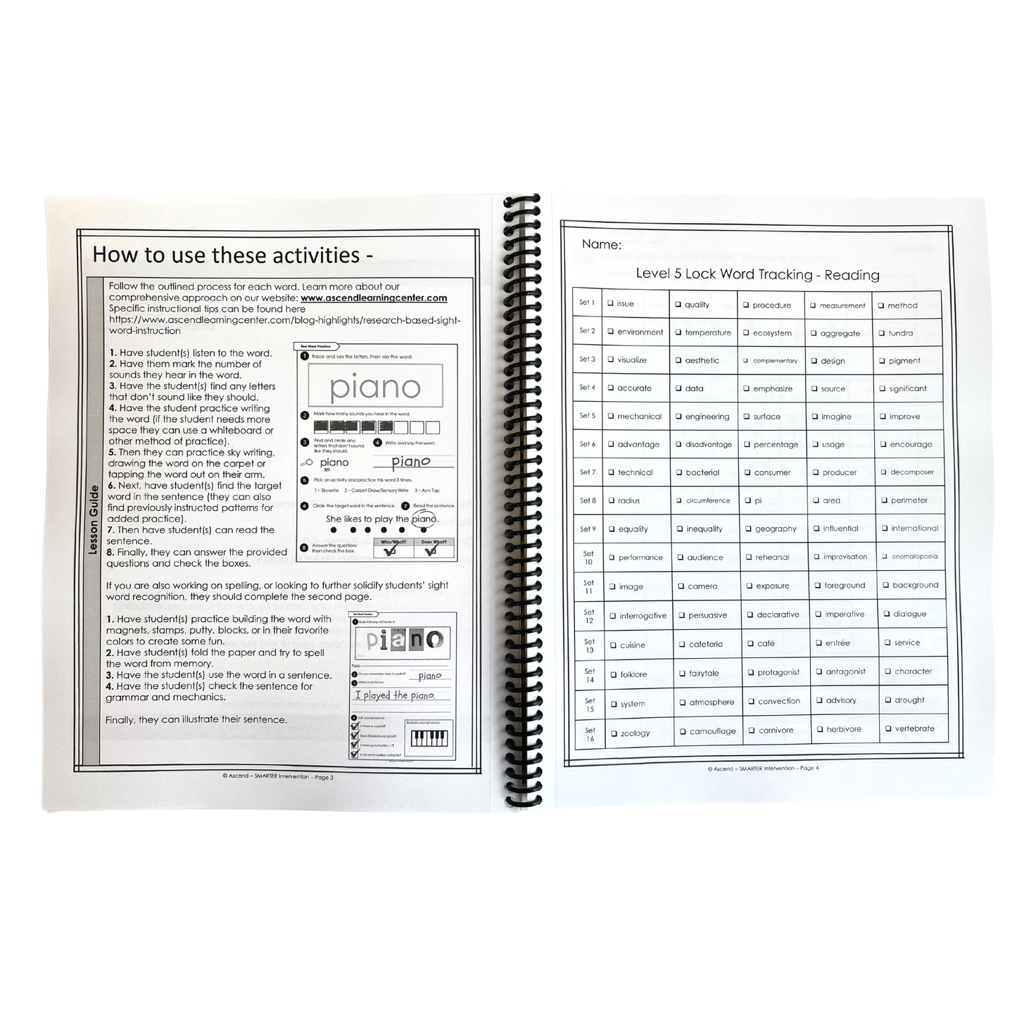 Boost early literacy with the Level 5 Lock Word Activities Workbook! Perfect for students, this workbook helps students build phonics and sight word skills. Ideal for home practice!
