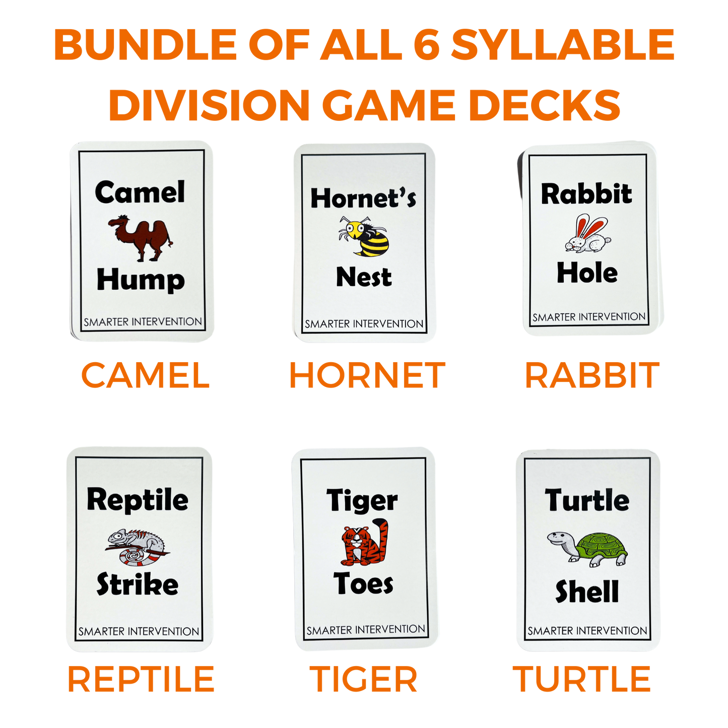 Practice syllable division patterns with the Syllable Division Card Games Bundle! A comprehensive set for building literacy skills through engaging, educational gameplay.