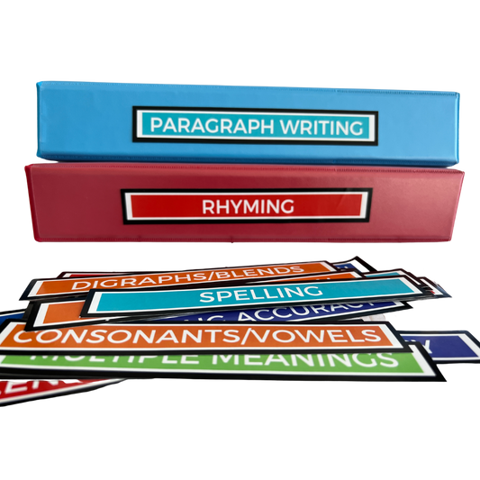 Stay organized with the Binder Label Sticker Set! Ideal for classrooms and offices, these labels help keep materials sorted and easy to find. Perfect for teacher organization!