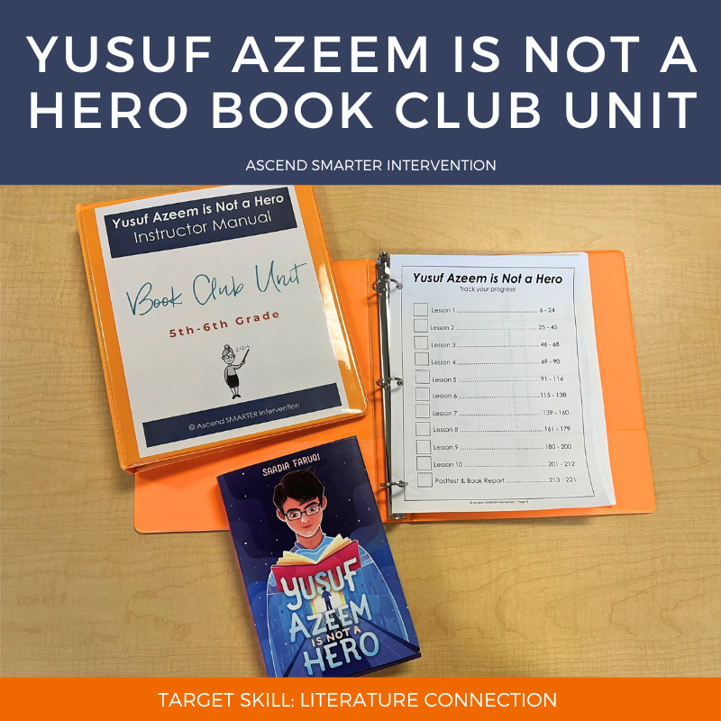 DOWNLOAD ONLY - Yusuf Azeem Is Not A Hero Book Club Unit