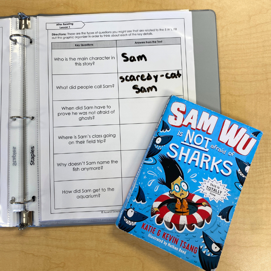 DOWNLOAD ONLY - Sam Wu is Not Afraid of Sharks Book Club Unit