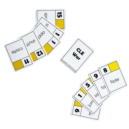 Strengthen reading skills with the CLE War Card Game! This fun, interactive game helps students master CLE patterns. Ideal for groups!