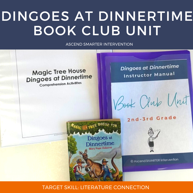 Enhance reading engagement with the Dingoes at Dinnertime Book Club Unit! This downloadable resource supports comprehension with guided activities. Perfect for intervention groups!