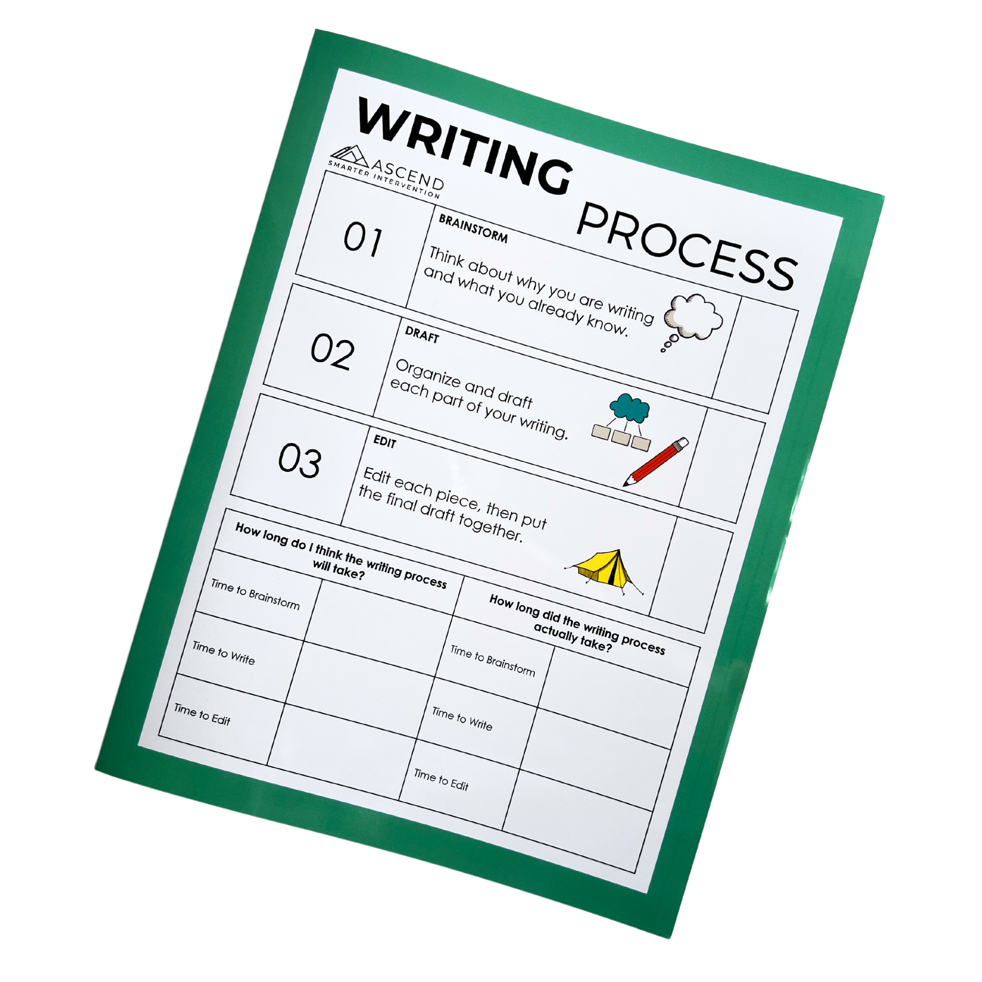 Enhance writing skills with the Guided Writing Folder! This tool helps students organize thoughts, structure writing, and improve their composition abilities. A framework for writing support!