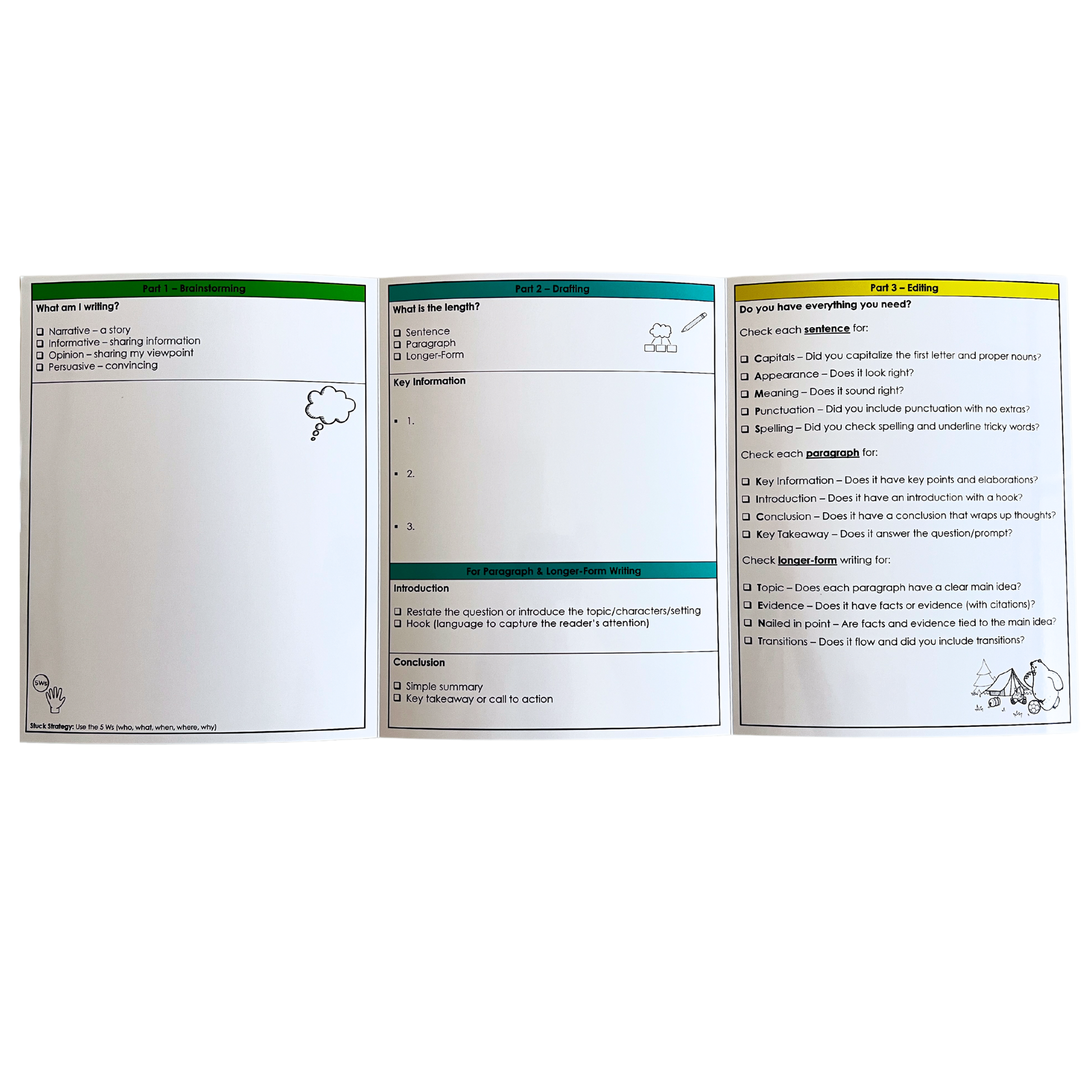 Enhance writing skills with the Guided Writing Folder! This tool helps students organize thoughts, structure writing, and improve their composition abilities. A framework for writing support!