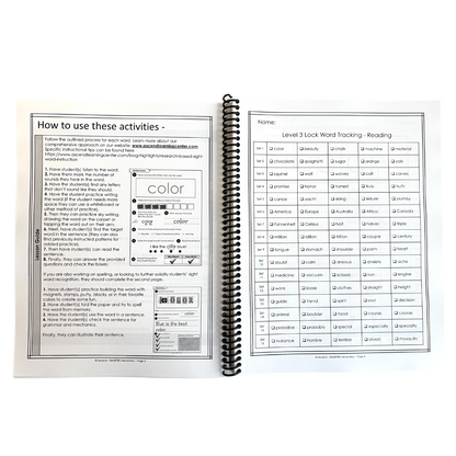 Boost early literacy with the Level 3 Lock Word Activities Workbook! Perfect for elementary students, this workbook helps students build phonics and sight word skills. Ideal for home practice!