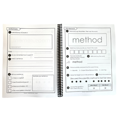 Boost early literacy with the Level 5 Lock Word Activities Workbook! Perfect for students, this workbook helps students build phonics and sight word skills. Ideal for home practice!