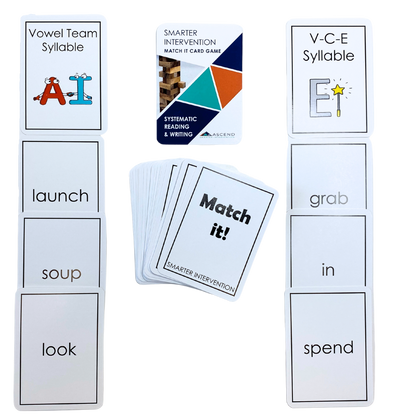 Boost syllable type skills with the Match-It Game Card Deck! Fun and interactive, this deck is perfect for improving literacy and cognitive skills in students.