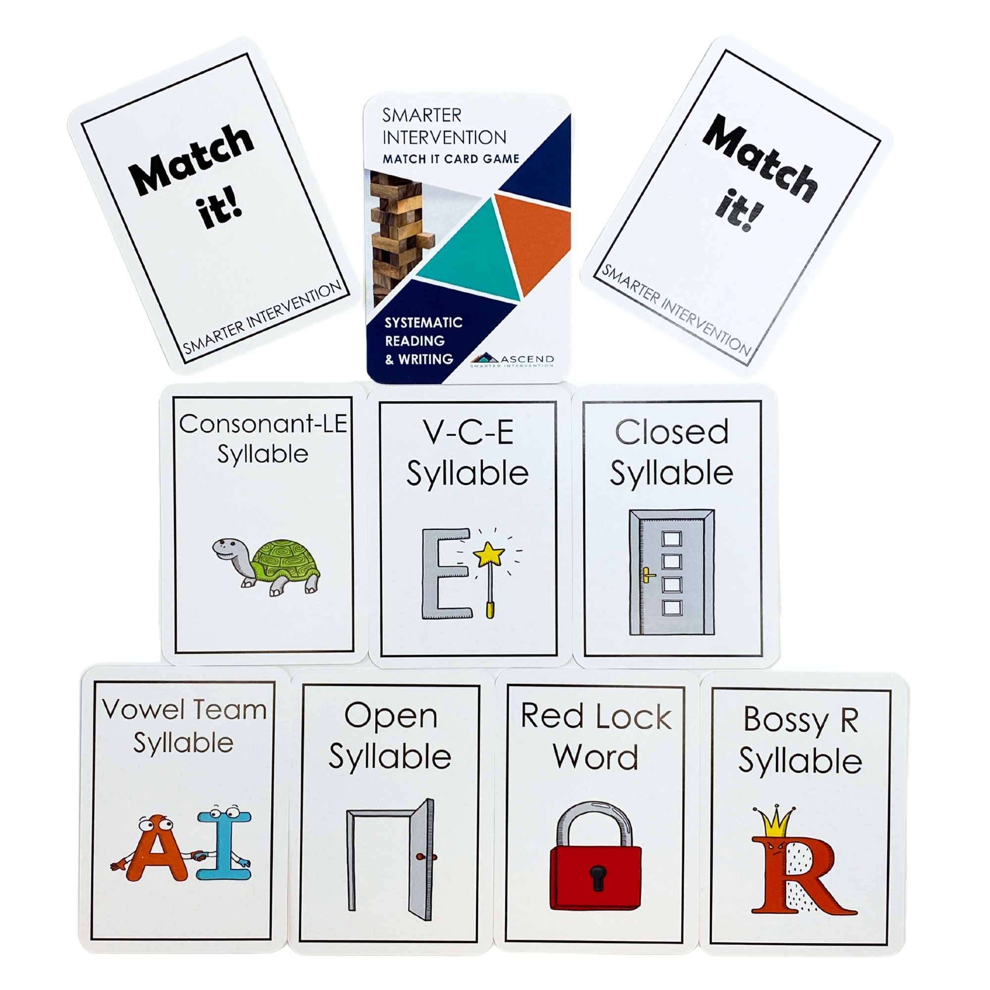 Boost syllable type skills with the Match-It Game Card Deck! Fun and interactive, this deck is perfect for improving literacy and cognitive skills in students.