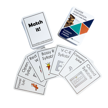 Boost syllable type skills with the Match-It Game Card Deck! Fun and interactive, this deck is perfect for improving literacy and cognitive skills in students.