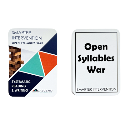 Master syllable division with the Open Syllables War Card Game! Perfect for classroom or group use, this game helps students practice open syllable patterns in a fun way.