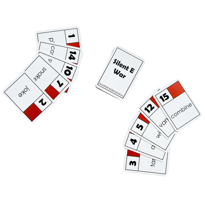 Master silent E rules with the Silent E War Card Game! Fun and educational, this game helps students reinforce phonics skills and improve reading fluency.