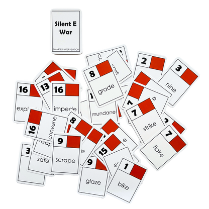 Master silent E rules with the Silent E War Card Game! Fun and educational, this game helps students reinforce phonics skills and improve reading fluency.