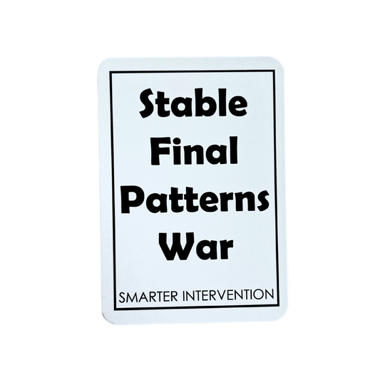 Build phonics mastery with the Stable Final Patterns War Card Game! This engaging tool helps students learn consonant blends in a fun way. Perfect for groups!