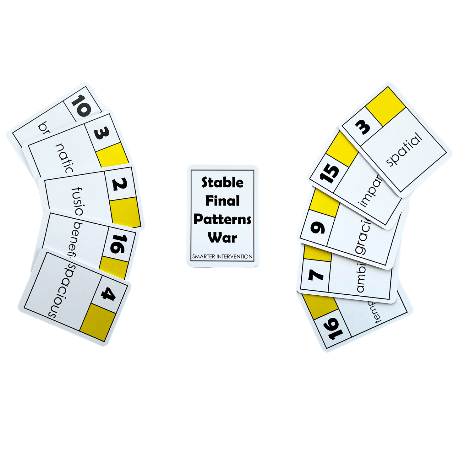 Build phonics mastery with the Stable Final Patterns War Card Game! This engaging tool helps students learn final patterns in a fun way. Perfect for groups!