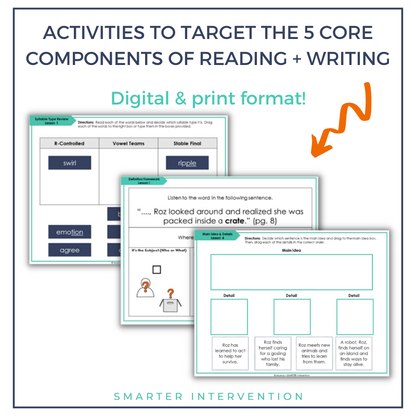Enhance comprehension with The Wild Robot Book Club Unit! This downloadable unit includes interactive activities and discussions to engage students. Ideal for intervention groups!