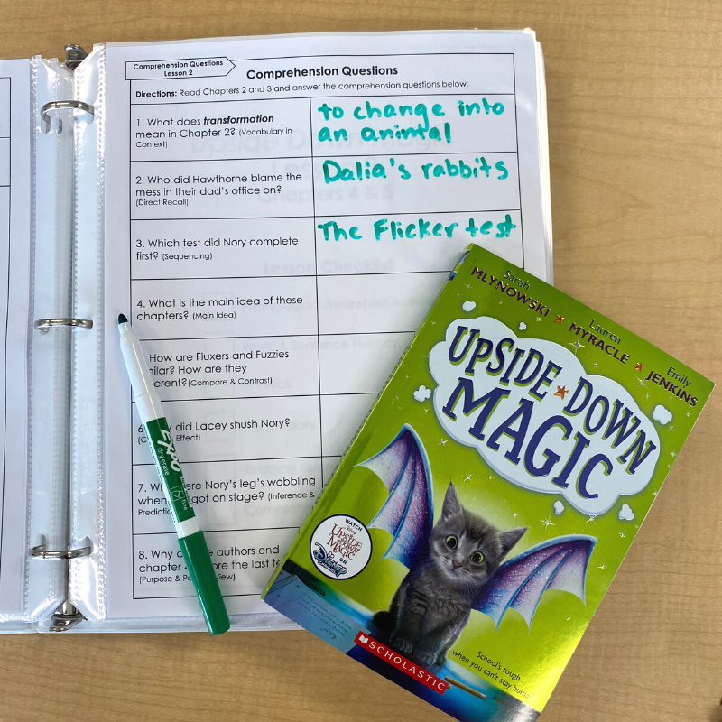 Engage students with Upside-Down Magic Book Club Unit! This downloadable resource features activities and discussions that deepen comprehension. Perfect for intervention groups!