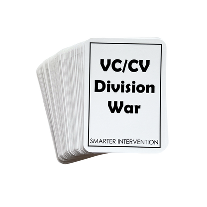 Boost syllable division skills with the VC/CV War Card Game! Fun, interactive game for mastering VC/CV patterns to support stronger reading and decoding abilities.
