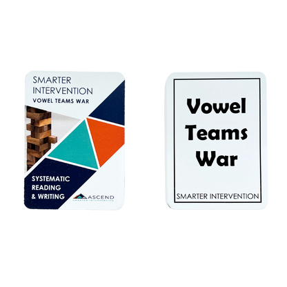 Master vowel teams with the Vowel Teams War Card Game! Boost reading and phonics skills with this engaging game designed for effective literacy intervention.