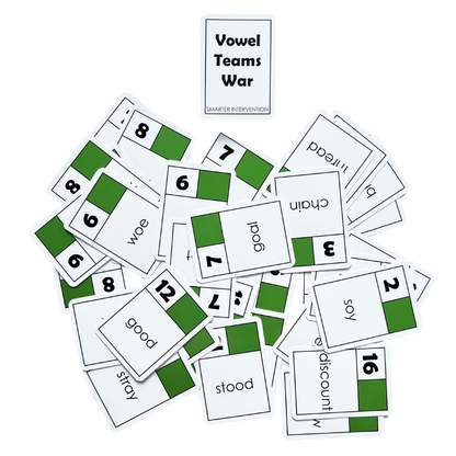 Master vowel teams with the Vowel Teams War Card Game! Boost reading and phonics skills with this engaging game designed for effective literacy intervention.