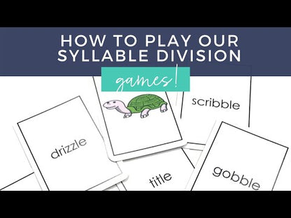 How to play Syllable Division Games! Video showing how to use syllable division card decks from Ascend SMARTER Intervention.