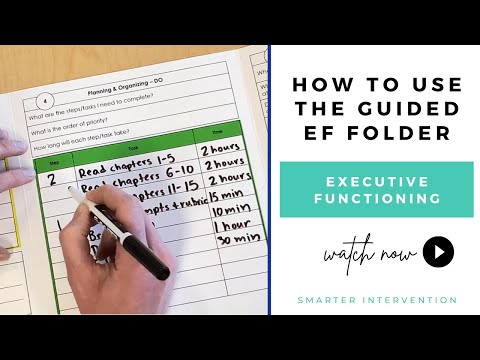 A video showing how to use the Guided EF Folder! Perfect for educators, this tool provides structured support for executive functioning processes and skill development.