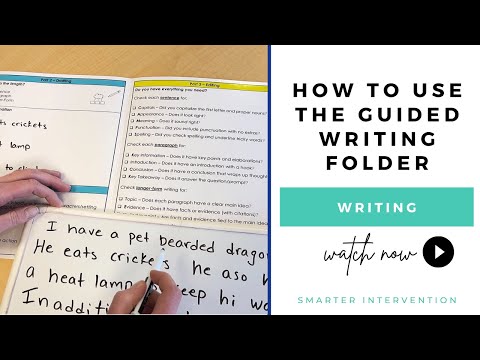 Video showing how to use the Guided Writing Folder! This tool helps students organize thoughts, structure writing, and improve their composition abilities. A framework for writing support!