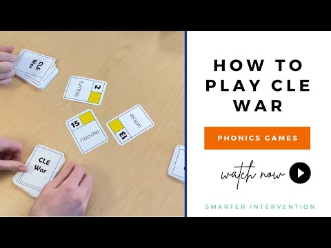 How to play CLE War Card Game! Video showing how to use war game card decks from Ascend SMARTER Intervention.