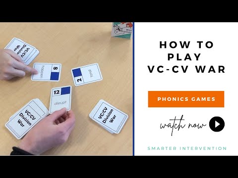 How to play VC/CV Division War Card Game! Video showing how to use war game card decks from Ascend SMARTER Intervention.