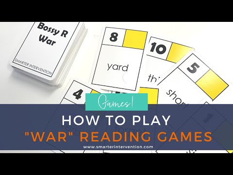 How to play Literacy War Card Games! Video showing how to use war game card decks from Ascend SMARTER Intervention.