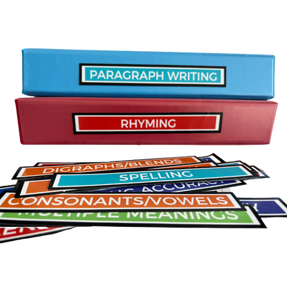 Stay organized with the Binder Label Sticker Set! Ideal for classrooms and offices, these labels help keep materials sorted and easy to find. Perfect for teacher organization!