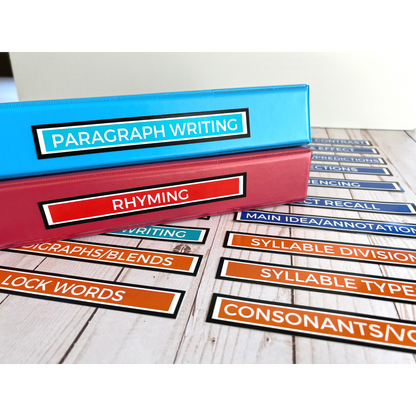 Stay organized with the Binder Label Sticker Set! Ideal for classrooms and offices, these labels help keep materials sorted and easy to find. Perfect for teacher organization!