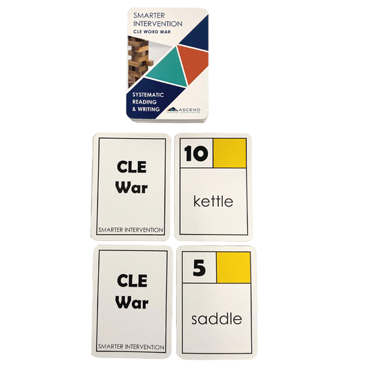 Use the CLE War game cards as a review drill in small group interventions or as a literacy center activity. This game helps students strengthen their reading skills, build their vocabulary, and improve their comprehension in a fun and interactive way. It is designed to reinforce key concepts in a way that is engaging and memorable.