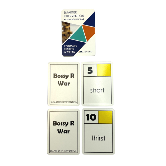 Use the R-Controlled War game cards as a review drill in small group interventions or as a literacy center activity. This game helps students strengthen their reading skills, build their vocabulary, and improve their comprehension in a fun and interactive way. It is designed to reinforce key concepts in a way that is engaging and memorable.