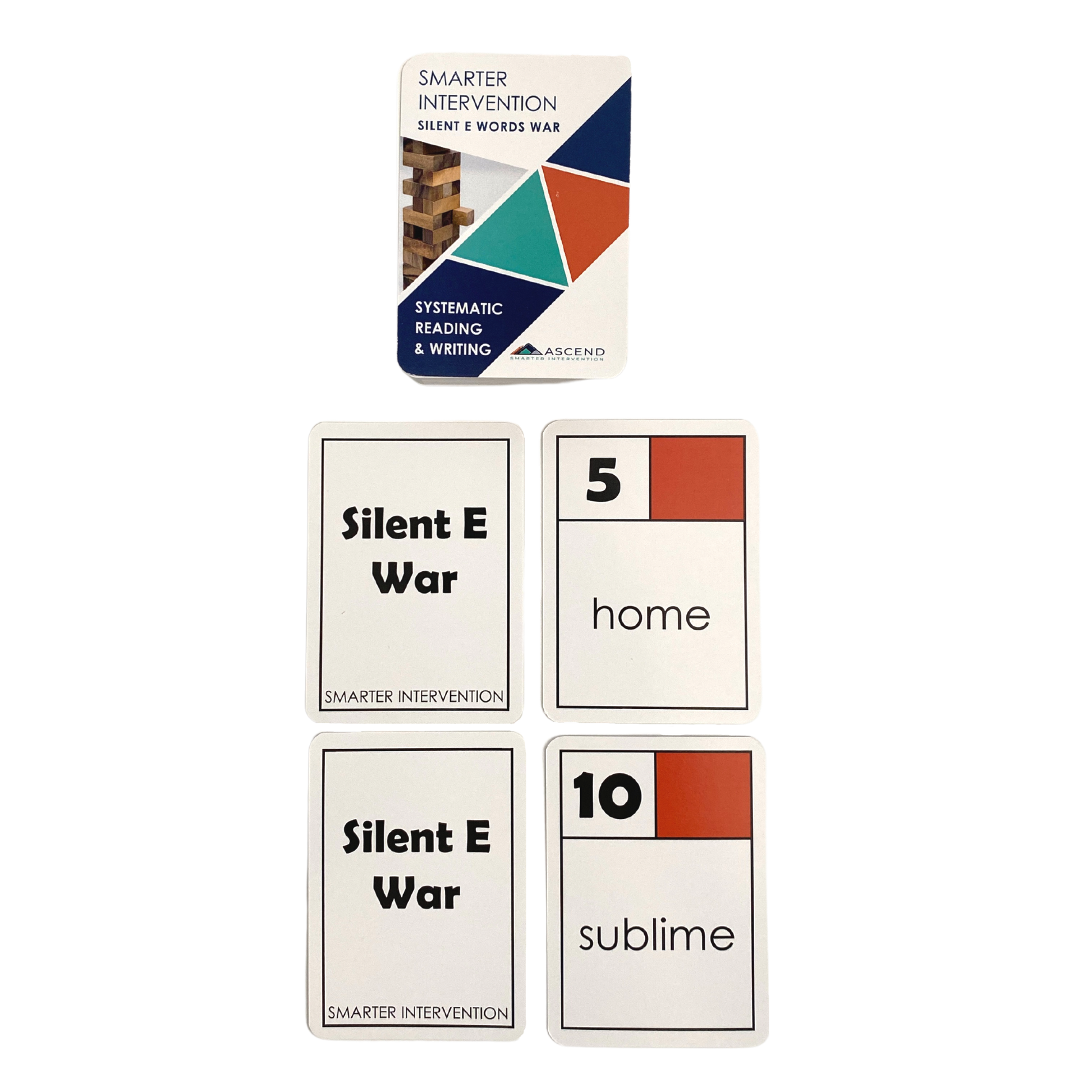 Silent E War Card Game – Ascend SMARTER Intervention