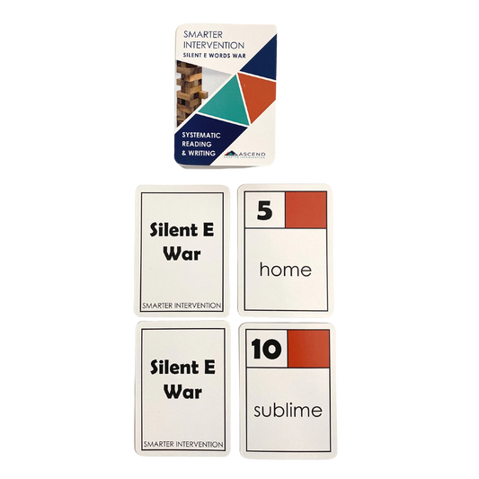 Use the Silent E War game cards as a review drill in small group interventions or as a literacy center activity. This game helps students strengthen their reading skills, build their vocabulary, and improve their comprehension in a fun and interactive way. It is designed to reinforce key concepts in a way that is engaging and memorable.